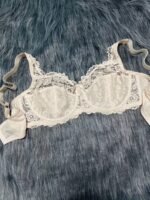 Elegant Plus Size Floral Lace Front Bra - Ultra-Thin, Soft Underwire, No-Pad Design With Contrast Mesh Detail - Perfect Gift For Her, Sexy Style With Lace Patterns - Image 2