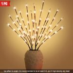 20 Led Battery-Powered Branch Lights, Indoor Decorative Lighting For Weddings, Restaurants, Parties, Birthdays, Christmas - Plastic Fairy Lights With Branch Design, ?36V, Requires 2 Aa Batteries (Not Included)
