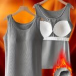 Women'S Ribbed Tank Top With Built-In Bra Pads & 2-In-1 Vest Design - No Underwear Needed, Striped Pattern, Hand Wash Only For Workouts & Casual Wear, Casual, Clothing, Modern, Durable Fabric, Comfortable Fit, Clothing, Stylish, Soft Material, Women