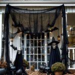 1Pc/10Pcs Black & White + Spider Web Mesh, Dark Gothic Style With Sheer Fabric And Irregular Netting / Wrinkled Drape Effect For A Lightweight Transparent Look - Perfect Halloween Decor To Create Mystery Atmosphere: Ideal Party Props Or Porch Staircase Adornment - Image 10