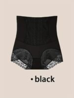 High Waist Lace Stitching Shapewear Panties, Comfy Seamless Tummy Control & Butt Lifting Shaper, Women'S Lingerie & Shapewear - Image 8