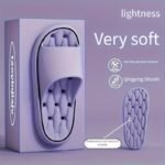 Women'S Comfortable Eva Slides - Non-Slip, Cushioned Thick Sole, Round Toe, Ribbed Texture - Ideal For Indoor/Outdoor Use, Beach & Home Relaxation, All-Season Slippers, Indoor Slippers|Elegant Slippers|Eva Material Slides - Image 9