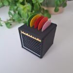 Guitar Pick Holder With Random Five Color Picks, Vintage Speaker Guitar Pick Holder, Portable Guitar Pick Holder, Gift For Guitar Lovers