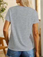 Women'S Casual Elegant Panda Print Crew Neck T-Shirt - Short Sleeve Bamboo Graphic Tee, Soft Breathable Fabric, Machine Washable, Spring Summer Top, Panda Gifts, Casual Attire Shirt, Durable Print Shirt - Image 5