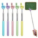 1Pc Extendable Finger Pointer - Colorful Pink, Foldable Index Finger Guide For Easy Reading, Ideal For Classroom And Home Use, Durable Stainless Steel