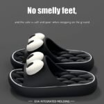 Unisex Cartoon Eye Design Eva Slip-On Slippers - Odorless Lightweight Comfort For Indoor Outdoor Beach Home Use, Machine Washable All-Season Casual Sandals For Men & Women, Beach Shoes - Image 2