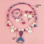 Mermaid Necklace Bracelet Set Mermaid Jewelry Kit Included Shell Necklace Bracelet Ring Earrings For Mermaid Party Costume Jewelry Supplies - Image 2