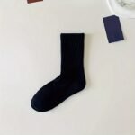 5/6 Pairs Of Unisex Japanese Minimalist Solid Color Mid-Calf Socks, Korean Style Versatile Long Socks For Casual And Sporty Wear - Image 7
