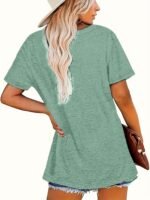 Sunflower Print Short Sleeve T-Shirt, Casual Crew Neck Top For Spring & Summer, Women'S Clothing - Image 5