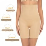 1Pc Women'S High-Waist Tummy Control Shapewear, Butt Lifting Slimming Sports Postpartum Underwear, Comfortable Seamless Fitness Panties, Polyester 100% Solid Casual Style, 108Gsm Inside Lining - Image 4