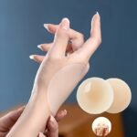 1Pc Seamless Silicone Nipple Covers, Invisible & Reusable Anti-Convex Pasties In Light Beige, Skin-Tone, And Dark Brownish-Red, Hand-Washable Women'S Lingerie Accessories - Image 8