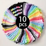 10 Pairs Of 5 Pairs Of Candy Color Socks, Soft And Comfortable Ankle Socks, Used For Gifts, Women'S Long Socks And Items