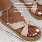 Women'S Beige Jewel Embroidery Flat Sandals - Lightweight, Comfortable Slip-On Beach Shoes With Eva Sole And Fabric Upper, Open Toe Design, Perfect For Summer, Beach Footwear|Decorative Sandals|Eva Sole Sandals - Image 5