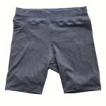 Women'S Plus Size High-Rise Skinny Fitness Shorts - Solid Color, Wide Waistband, Stretchy & Breathable For Cycling, Sports Shorts