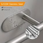 Stainless Steel Toilet Paper Holder, Self-Adhesive Wall Bracket, Modern Bathroom Tissue Holder, Shower Towel Rack Accessory - Image 22
