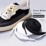 2 Pairs Flat Shoelaces For Sneakers 2Colors Fabric Shoe Laces Shoelaces Classic Soft Shoestrings - Image 4