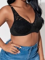 Julexy Elegant White Lace Push-Up Bra For Women - Ultra-Thin, Breathable Comfort, Non-Padded, Nylon/Elastane Blend, Hand Washable, Everyday Comfort Bra|Delicate Floral Lace|Hand Washable Bra - Image 10