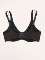 Women'S Large Size Black Glossy Seamless Underwear Ultra-Thin Comfortable Wide Shoulder Straps Including Strong Underwire Support Bra Daily Simple Leisure - Image 2