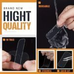 120Pcs Heavy-Duty Double-Sided Tape - Easy To Cut, Waterproof, Multi-Purpose For Kitchen & Bathroom Hooks, Sticks To Walls & Glass Without Drilling, Red Storage Box Included, Slim Bathroom Storage - Image 8