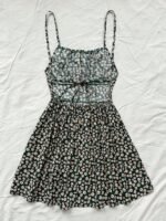 Women'S Ditsy Floral Backless Strap Sundress With Adjustable Bow Tie Waist - Knee-Length Sleeveless Summer Dress, Machine Washable Lightweight Fabric For Beach Vacations & Casual Outings, Vacation Attire, Nontransparent Material - Image 8