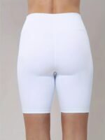 Solid Color High Waist Cropped Leggings, Versatile Skinny Stretchy Cropped Leggings For Summer, Women'S Clothing - Image 5