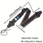 Multi-Use, Comfort-Fit Adjustable Guitar Strap - Woven Nylon, Black, With Paddle Holder For Enhanced Playing Experience - Image 4