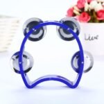 Grasp Training Musical Instrument Educational Toy 4-Bell Hand-Ring Bell Dance Performance Hand-Ring Bell Music Perception Educational Toy New Hand Drum Metal Bell Percussion Instrument Entertainment Instrument Plastic Single Layer Flower Drum Circle - Image 7