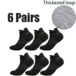 6/12 Pairs Men'S Soft Breathable Athletic Socks - Geometric Pattern, Low-Cut Design For Basketball & Football, Comfortable Polyester Blend, Black & White Options, Sports Socks, Sporty Style, Durable Knit - Image 16