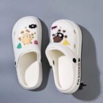 Mid-Year, Summer New Arrivals, Japanese And Korean Fashion Women'S Cute Detachable Coal Ball Eva Hole Shoes, Adorable Coal Ball Charms, Comfortable Casual Versatile, 5Cm Thickened Sole, Rotatable Back Strap For Dual Wear, Easy To Put On/Off, Anti-Slip Durable Sole, Safe Walking Non-Skid, Suitable For Indoor, Outdoor, And Parties - Image 9