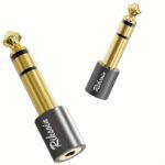 Audio Adapter 6.35Mm (1/4 ") Male To 3.5Mm (1/8") Female Stereo Headphone Adapter {Fully Plated, High Fidelity Sound Quality}, Suitable For Guitar, Digital Piano, Microphone, Speaker, Amplifier Adapter
