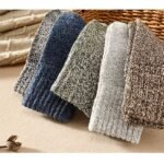 3/5 Pairs Men'S Thick Warm Knit Crew Socks - Solid Color Winter Socks With Ribbed Cuffs, Polyester Blend, Hand Wash Only, Ideal For Cold Weather Comfort, Winter Socks, Handwash Only Socks, Ribbed Cuff Socks, Durable Knit Socks - Image 8