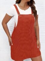 Vestido Corto Sin Mangas Con Bolsillos Para Mujer, Talla Grande - Image 4