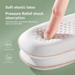 1 Pair Of Latex Insoles For Men & Women - Sweat Absorbent, Odor-Resistant, Shock-Absorbing & Thickened Design, Comfortable Faux Leather Material With Non-Slip Rubber Sole For All-Day Wea - Image 7