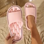 Women'S Comfortable Eva Slides - Non-Slip, Cushioned Thick Sole, Round Toe, Ribbed Texture - Ideal For Indoor/Outdoor Use, Beach & Home Relaxation, All-Season Slippers, Indoor Slippers|Elegant Slippers|Eva Material Slides - Image 6