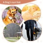 1Pc Adjustable Dog Baseball Cap With Ear Holes - Breathable Sun Protection Hat For Small To Medium Dogs, Black With White Logo, Outdoor Pet Accessory, Dog Hat, Adjustable Headgear, Durable Pet Wear - Image 7