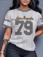 Women'S Los Angeles 79 Soft & Breathable Graphic Tee - Casual Short Sleeve Top With Durable Print, Machine Washable, Perfect For Spring/Summer, Xs To Xxl, Casual Wear Tee | Sporty Casual Wear | Comfortable Fit
