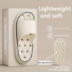Women'S Comfortable Round Toe Eva Slippers - Thick Sole, Lightweight, Soft, Non-Slip Sole, Solid Color, Quick Dry, Comfortable, Casual Cave Shoes, Perfect For Indoor/Outdoor Use, Beach & Home Relaxation, Women'S Slippers Versatile For All Seasons - Image 3