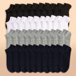 10/20/40Pairs Unisex Anti Odor & Sweat Absorption Low Cut Socks, Comfy & Breathable Socks, For All Seasons Wearing - Image 3