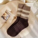 5 Pairs Thick Autumn And Winter Striped Long Women'S Socks - Image 8