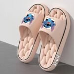 Disney Stitch Women'S Soft Eva Slip-On Slippers - Non-Slip Ventilated Shower Design, All-Season Indoor/Outdoor House Shoes With Cute Cartoon Pattern, Black & Pink Options, Hand Washable, Indoor Footwear, Slipon Style, Durable Footwear - Image 4