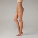 Apricot-Colored Slim-Fit Compression Stockings For Shaping And Beautifying Legs - Image 4
