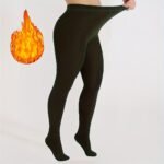 1-Pack Women'S Plus Size Solid Black Tights - High-Waisted Smooth Texture, Machine Washable, Comfort Fit For Everyday Casual & Formal Wear, Versatile Hosiery, Elegant Leggings, Durable Hosiery, Comfortable Leggings, Office Attire - Image 9