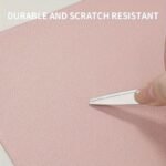 1Pc Leather Mouse Pad Faux Leather Desk Mat For Office, Waterproof And Stain-Proof Keyboard Pad, Simple Solid Color Computer Pad, Suitable For Office, Study Table Or Dining Table, Easy To Clean, Multiple Colors Available Pink, Blue, Green, Yellow, Gray, Black - Image 14