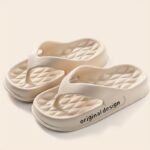 Simple Letter Print Flip Flops, Casual Clip Toe Summer Shoes, Comfortable Indoor Home Slides - Image 11
