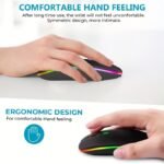 Wireless Portable Office Mute Wireless Mouse For Phone Tablet Laptop Computer Office Entertainment, Rechargeable Wireless 2.4G Dual Mode Mouse, Ergonomic Rgb Ultra Thin Wireless Mouse, Type C Charging Interface, 4 Buttons, Compatible With Multiple Sy - Image 12
