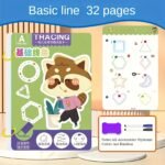 32 Pages Of Reusable Educational Practice Books, Erasable Writing Trackboards, Durable Paper Materials, Suitable For Control Training And Enlightenment Exercises For Children Aged 3-6 - Image 7