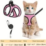 Reflective Soft Mesh Escape-Proof Cat Harness & Leash Set: For Safe Outdoor Walks With Your Kitten - Image 13