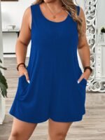 Women'S Plus Size Solid Color Casual Jumpsuit Pants For Comfortable And Cool Casual Attire - Image 3