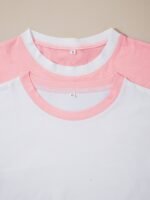 2Pcs Summer Short Sleeved Women Splicing Simple Short Top Slimming Elastic T -Shirt Women - Image 10
