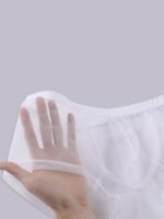 1 Pack Men'S Sheer Mesh Boxer Briefs - Soft, Breathable, Quick-Dry Underwear With Elastic Waistband, Sexy Transparent Design For Casual Wear & Exercise (White & Black), Comfortable Underwear, Sports Underwear, Minimalist Underwear, Medium Elasticity Fabric - Image 4